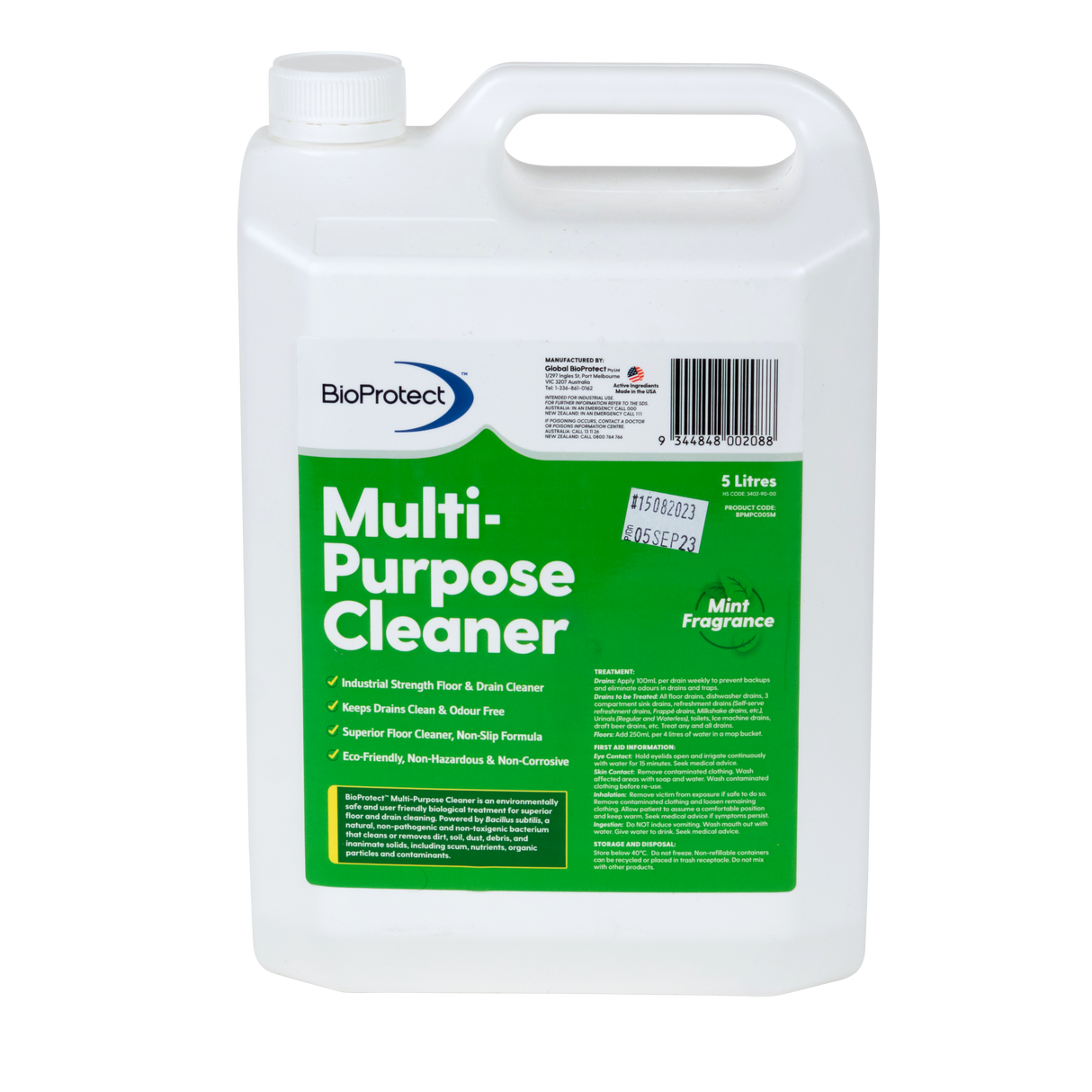 BioProtect Multi-Purpose Cleaner - Fragranced 5L - Cafe Supply