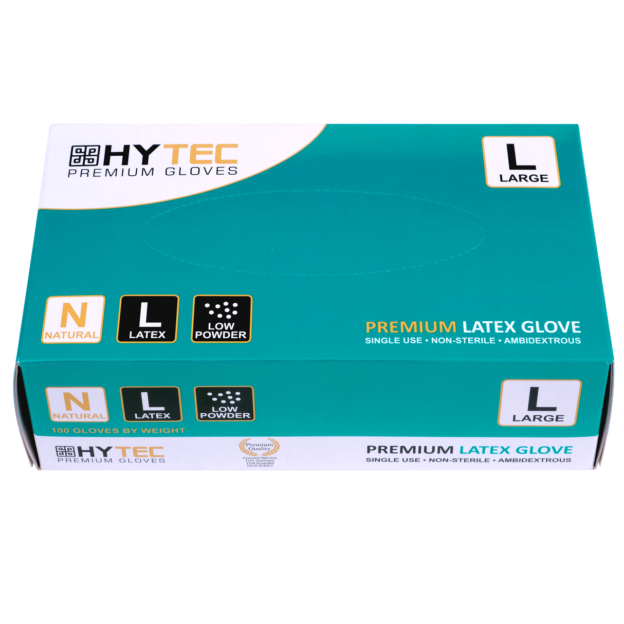 Hytec Natural Latex Gloves, Low Powder - Cafe Supply