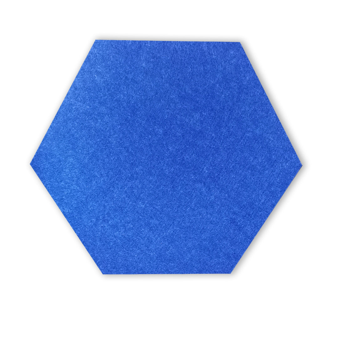 HEXAGON POLYESTER PINBOARD | 600x520mm | Ocean | 1pc - Cafe Supply