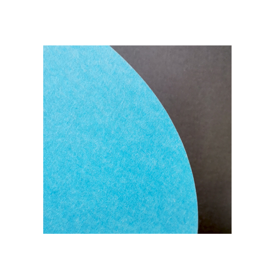 ROUND POLYESTER PINBOARD | 600mm | Lake Blue - Cafe Supply