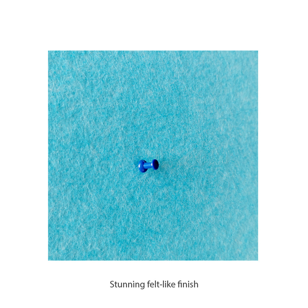 ROUND POLYESTER PINBOARD | 600mm | Lake Blue - Cafe Supply