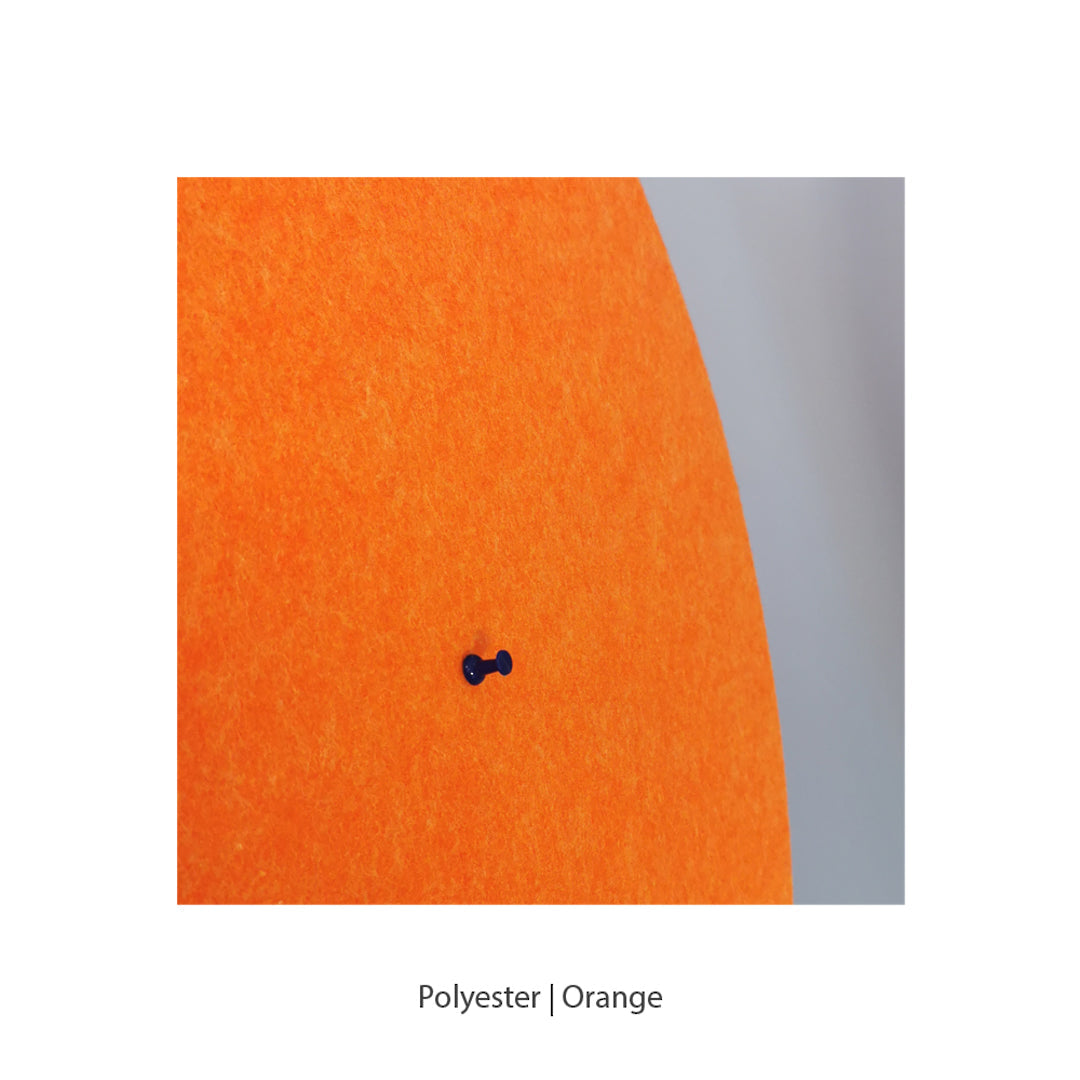 ROUND POLYESTER PINBOARD | 600mm | Orange - Cafe Supply