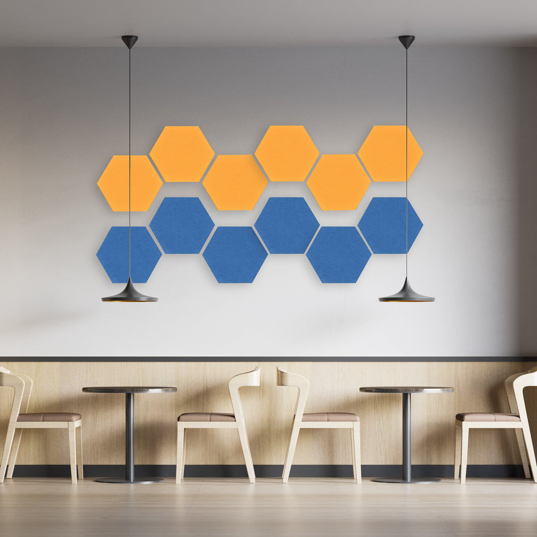 HEXAGON PINBOARD | Pack of 6 (same colour) | Standard Fabric - Cafe Supply