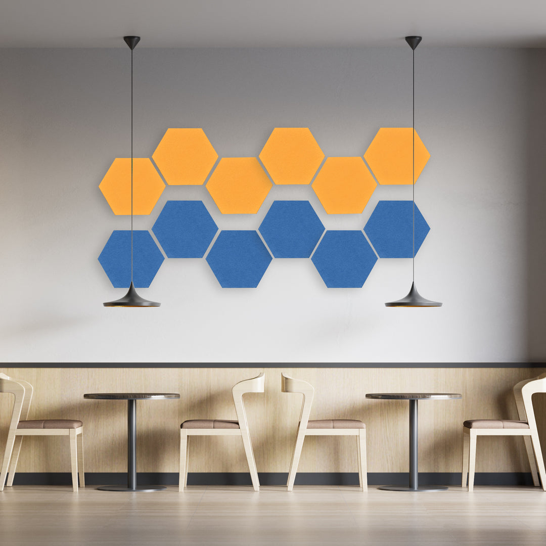 HEXAGON PINBOARD | Pack of 6 (same colour) | Standard Fabric - Cafe Supply