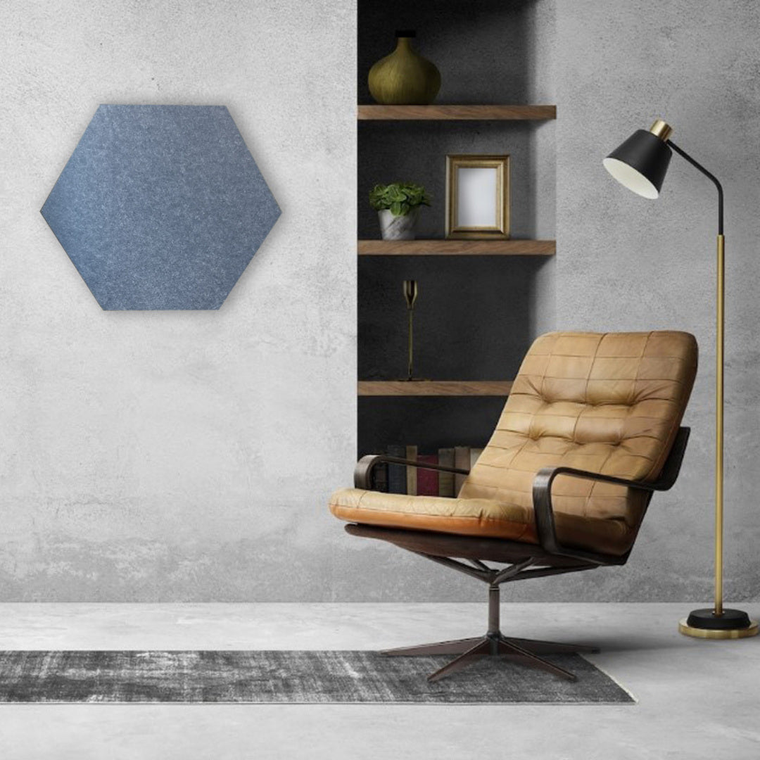 HEXAGON POLYESTER PINBOARD | 600x520mm | Dark Grey | 1pc - Cafe Supply