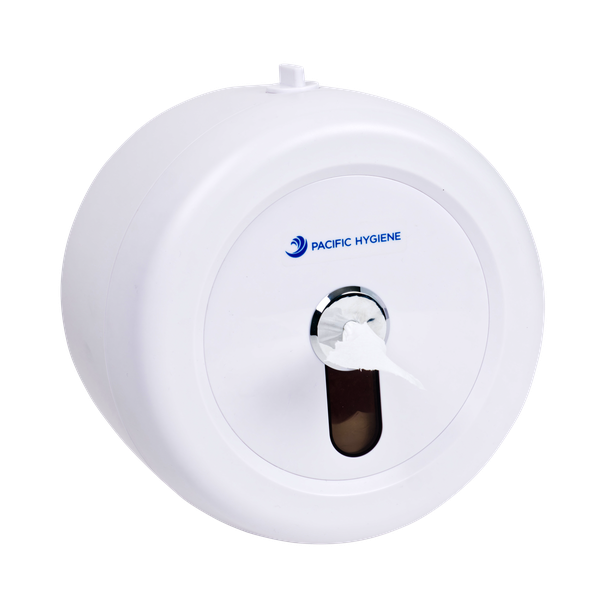 Centre Pull Toilet Roll Dispenser Single - White - Cafe Supply