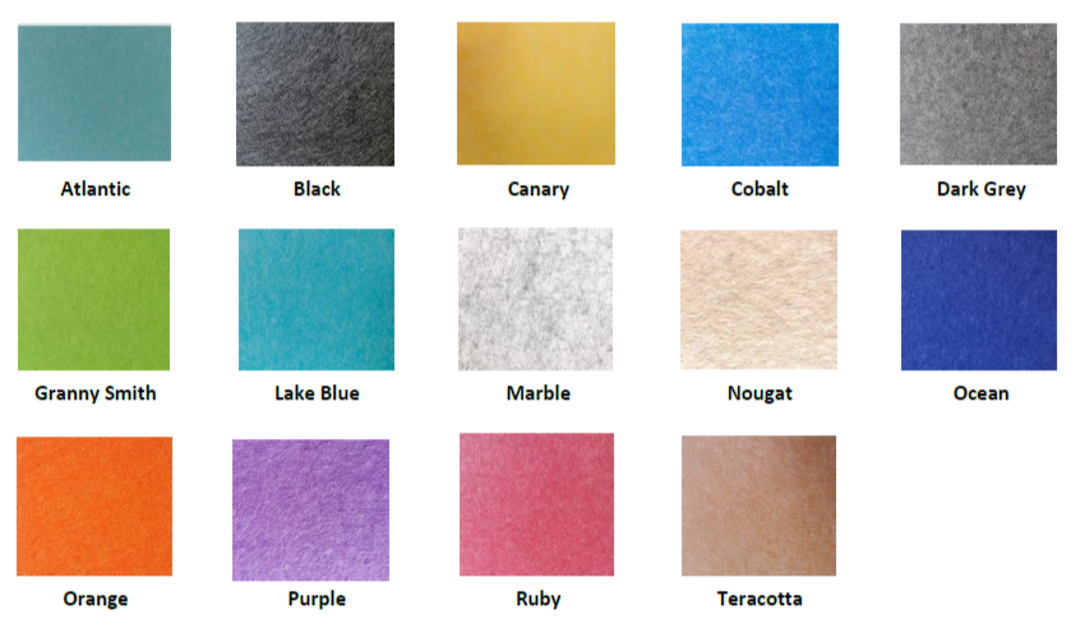 POLYESTER PINBOARD | Sheets | 14 Colours | 1200 X 2400 - Cafe Supply