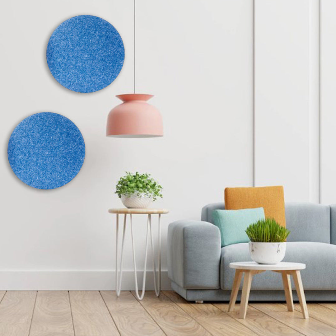 ROUND POLYESTER PINBOARD | 600mm | Cobalt - Cafe Supply