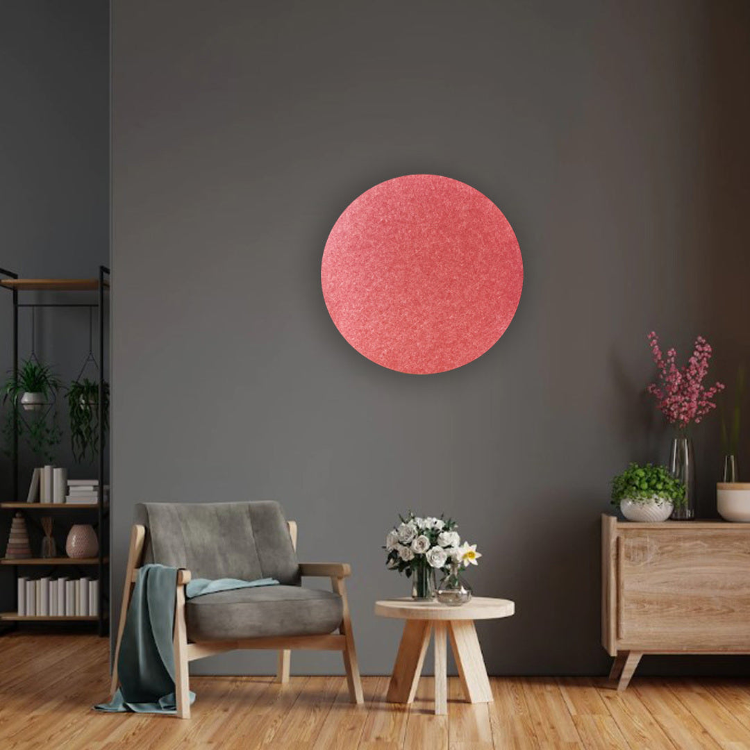 ROUND POLYESTER PINBOARD | 600mm | Ruby - Cafe Supply