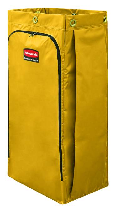 Rubbermaid Janitorial Cleaning Cart Vinyl Bag 128L, Yellow - Cafe Supply