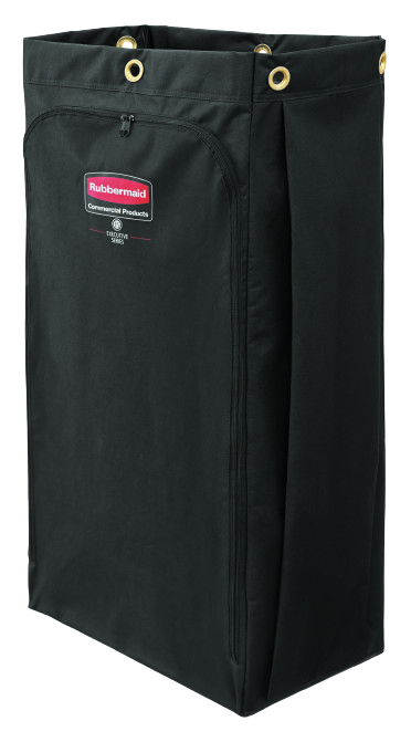 Rubbermaid Executive Housekeeping Cart Canvas Lined Bag 113L, Black - Cafe Supply