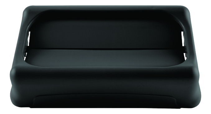 Rubbermaid SLIM JIM® Swing Lid Black - Cafe Supply