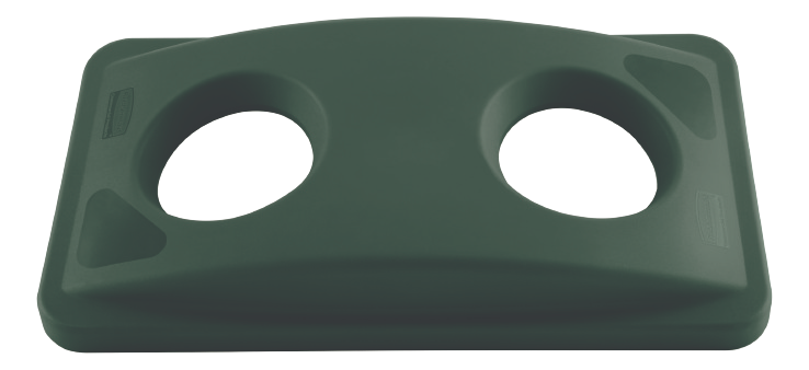 Rubbermaid SLIM JIM® Recycling Can / Bottle Lid - Green - Cafe Supply