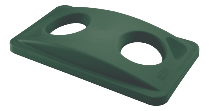 Rubbermaid SLIM JIM® Recycling Can / Bottle Lid - Green - Cafe Supply