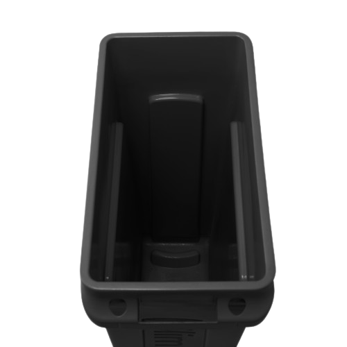 Rubbermaid SLIM JIM® Container with Venting Channels 87L - Black - Cafe Supply