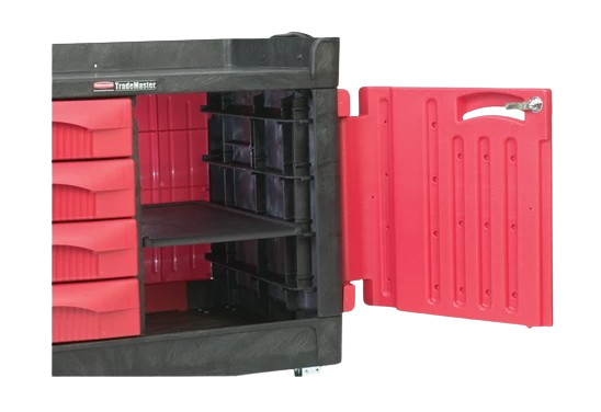Rubbermaid TRADEMASTER® Cart with 4 Drawers and Cabinet - Cafe Supply