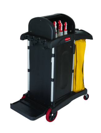 Rubbermaid High Security Cleaning Cart With Doors and Hood - Cafe Supply