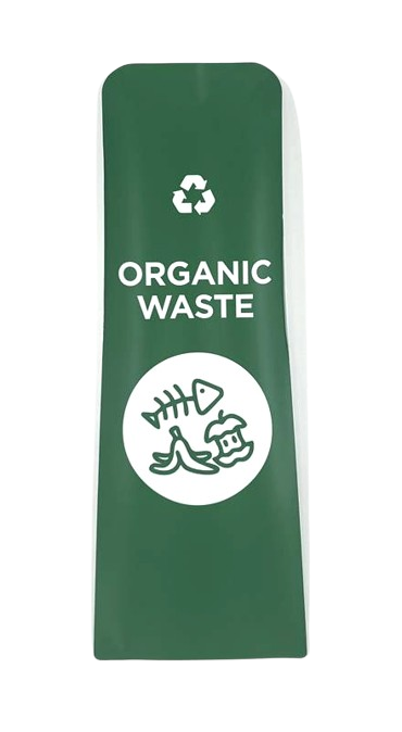 RCP Slim Jim Recycling Station Front Panel Label - Cafe Supply