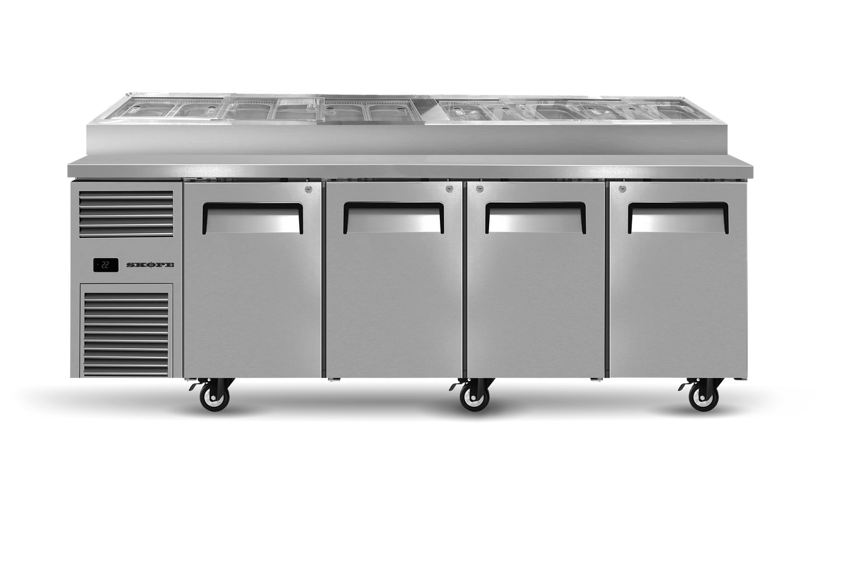 ReFlex 4 Solid Door GN Compatible Pizza Preparation Fridge - Cafe Supply