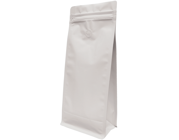 1kg Box Bottom Coffee Bag | White kraft - Cafe Supply