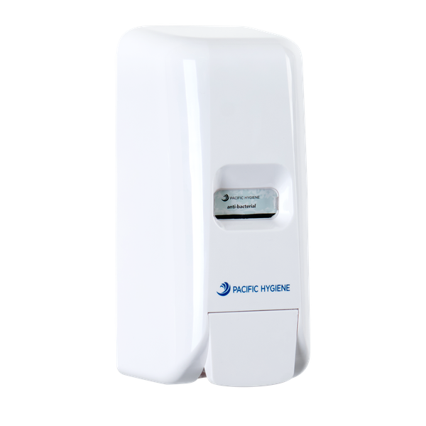 Pacific Hygiene 1L Soap & Sanitiser Dispenser - White - Cafe Supply