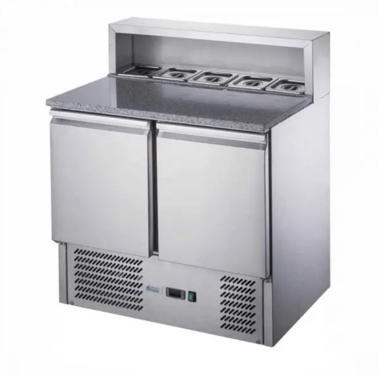 FED-X Two Door Salad Prep Fridge with Marble Top - Cafe Supply