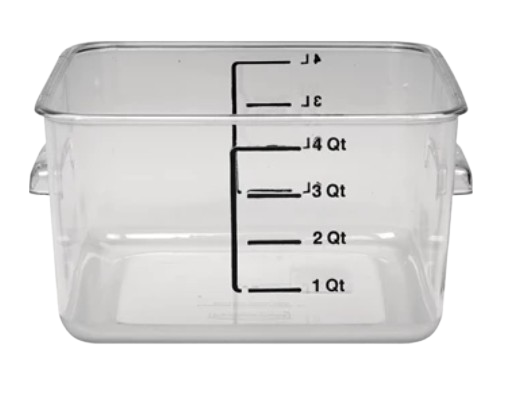 Rubbermaid Square Storage Container, 3.8L, Clear - Cafe Supply