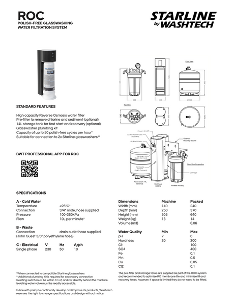 Starline ROC COMPACT REVERSE OSMOSIS SYSTEM - Cafe Supply
