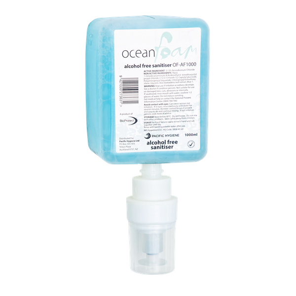 Ocean Foam Alcohol Free Hand Sanitiser 1000ml - Cafe Supply