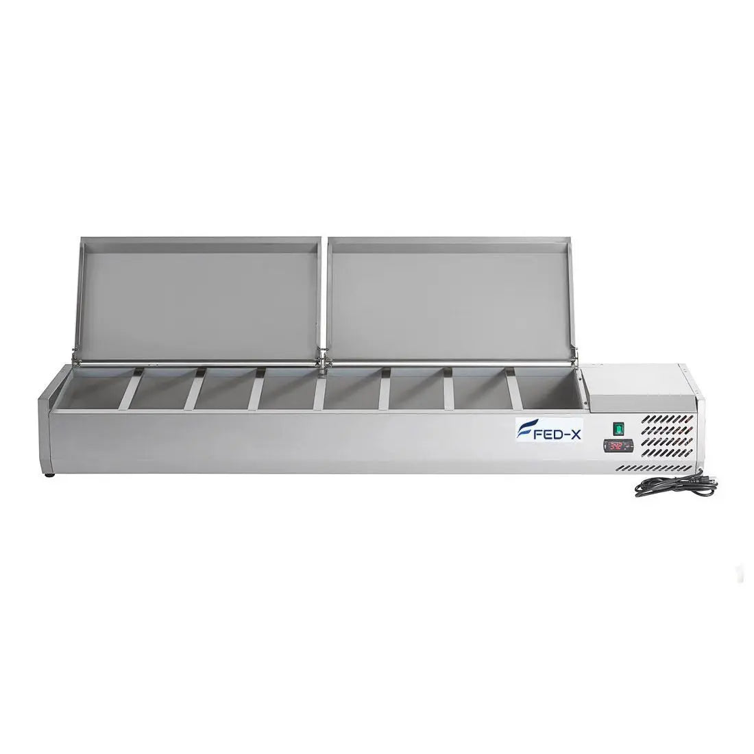 FED-X Salad Bench with Stainless Steel Lids – XVRX1800/380S - Cafe Supply