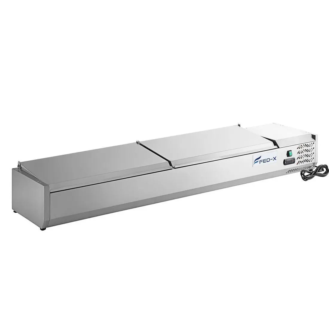 FED-X Salad Bench with Stainless Steel Lids – XVRX2000/380S - Cafe Supply