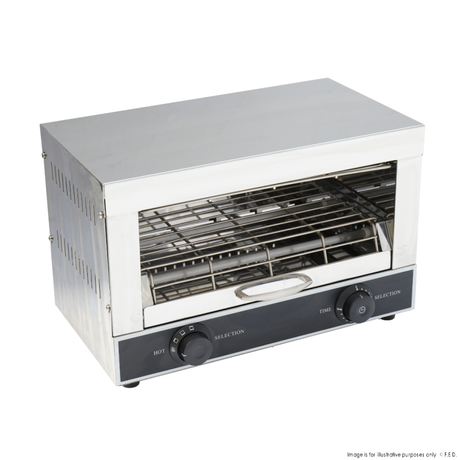 Single infrared quartz element salamander griller toaster and timer - QT-1 - Cafe Supply
