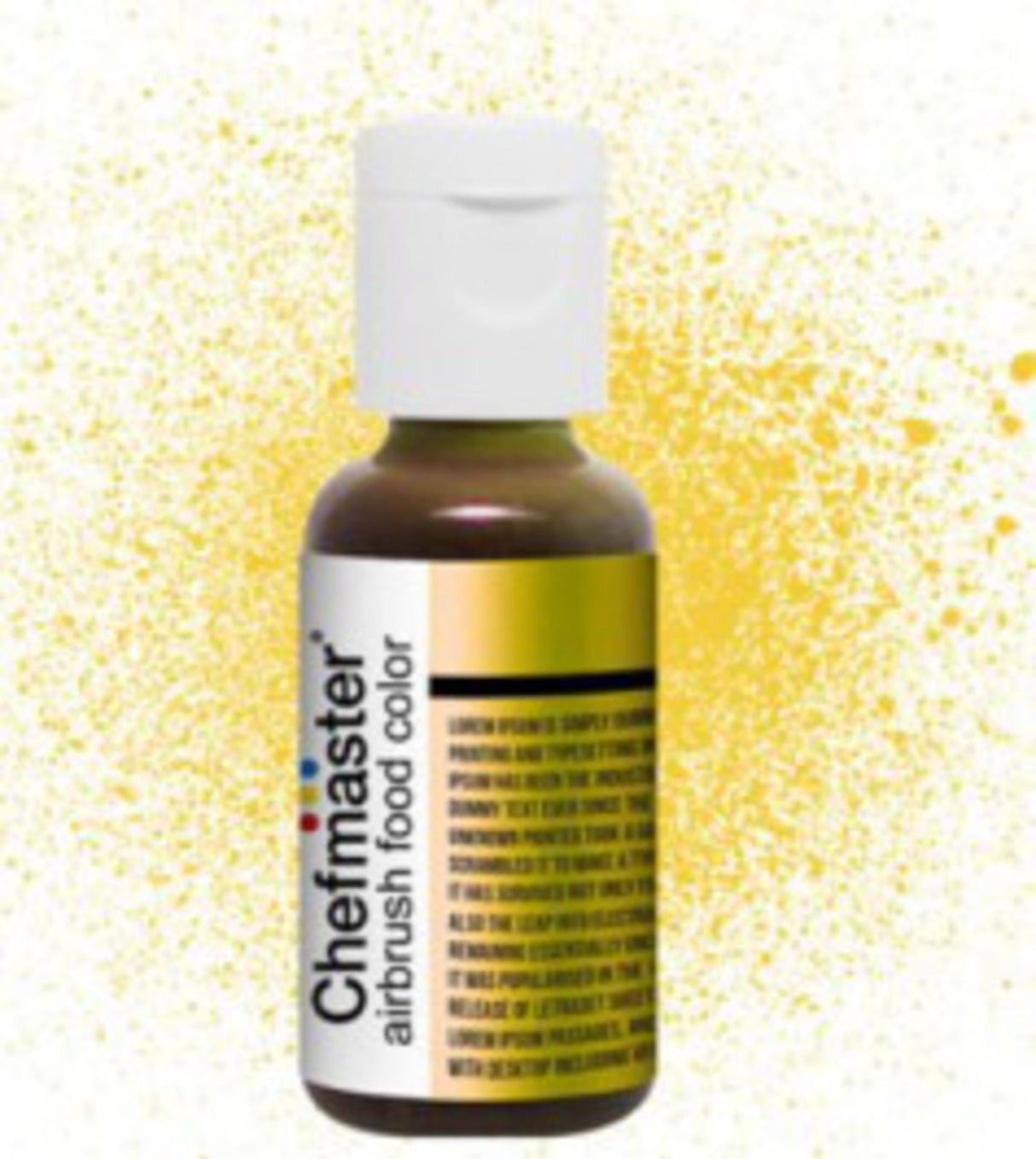 Chefmaster Airbrush Liquid Metallic Gold .67oz Bottle - Cafe Supply