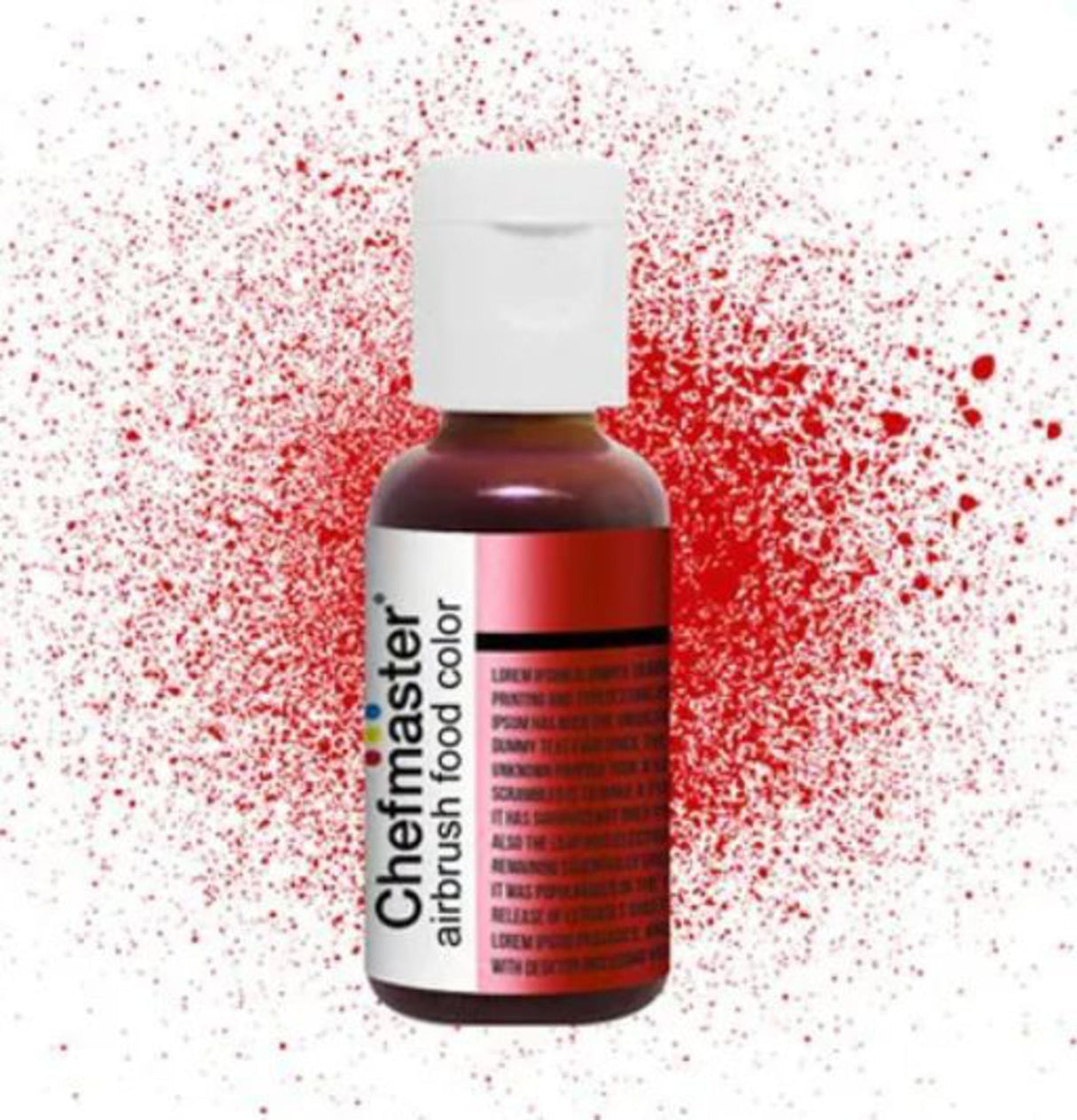 Chefmaster Airbrush Liquid Metallic Red .67oz Bottle - Cafe Supply