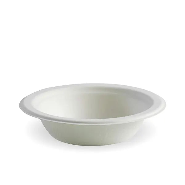 390ml / 12oz White Plant Fibre BioBowl - Cafe Supply