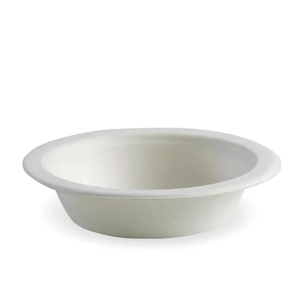 470ml / 16oz White Plant Fibre BioBowl - Cafe Supply