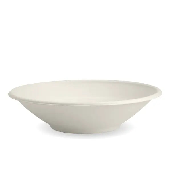 800ml / 24oz White Plant Fibre BioBowl - Cafe Supply