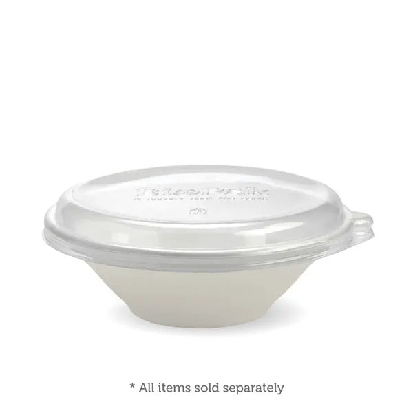 940ml / 32oz White Plant Fibre BioBowl - Cafe Supply