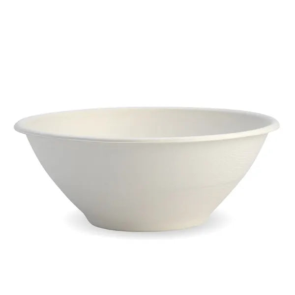1,180ml / 40oz White Plant Fibre BioBowl - Cafe Supply