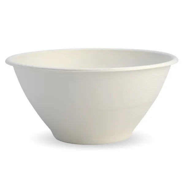 1,420ml / 48oz White Plant Fibre BioBowl - Cafe Supply
