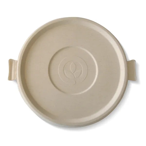 800-1,420ml / 24-48oz Natural Plant Fibre BioBowl Lid - Cafe Supply