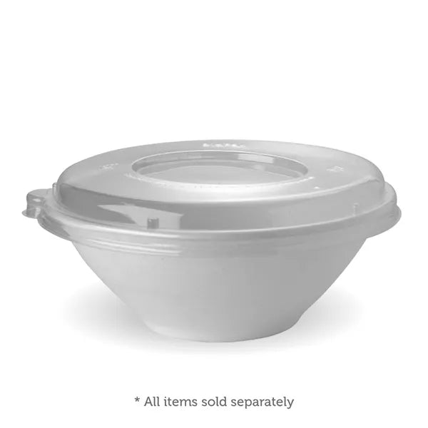 800-1,420ml / 24-48oz PLA Plant Fibre BioBowl Lid - Cafe Supply