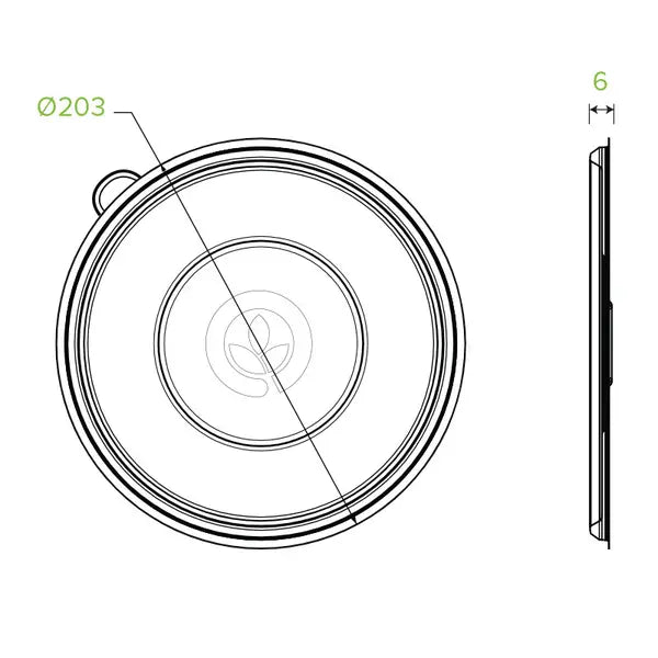 800-1,420ml / 24-48oz Clear PP BioBowl Lid - Cafe Supply