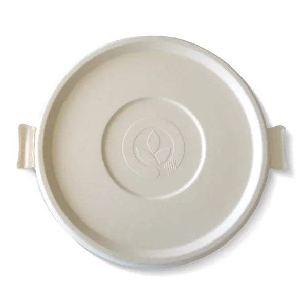 800-1,420ml / 24-48oz White Plant Fibre BioBowl Lid - Cafe Supply