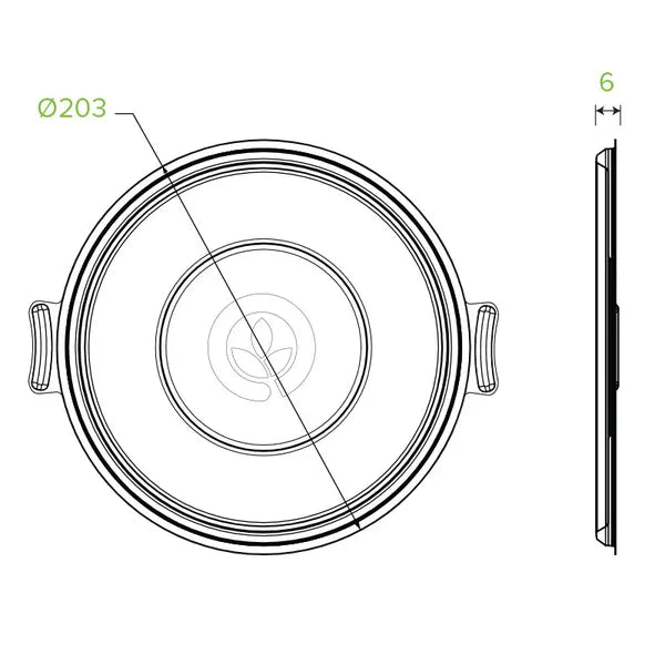 800-1,420ml / 24-48oz White Plant Fibre BioBowl Lid - Cafe Supply