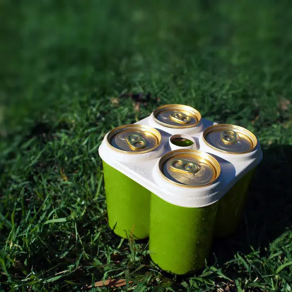 4-Pack Plant Fibre Beer Ring Holder - Cafe Supply