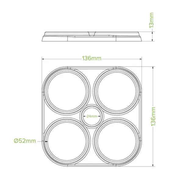 4-Pack Plant Fibre Beer Ring Holder - Cafe Supply