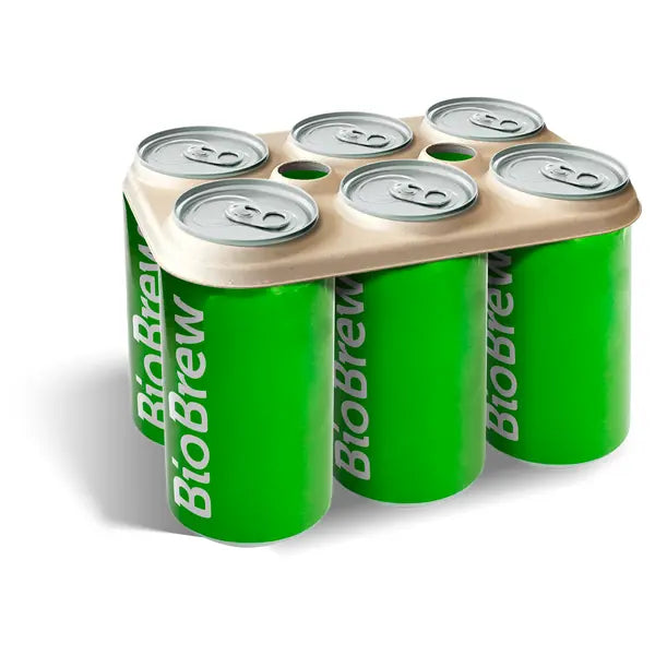 6-Pack Plant Fibre Beer Ring Holder - Cafe Supply