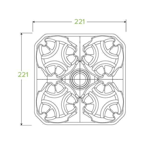 4-Cup Pulp BioCup Tray - Cafe Supply