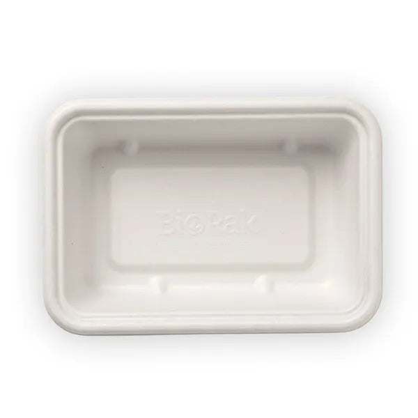 600ml White Plant Fibre Takeaway Base - Cafe Supply